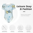 thumbnail image 6 of Naloa Cartoon Turtle Women's Short-Sleeved Onesie, One-Piece Swimsuit for Parties, dates, clubs - Medium, 6 of 9