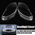 thumbnail image 2 of for - S-Class W220 1998-2005 Car Headlight Cover Clear Lens Headlamp Lampshade Shell (Right Side), 2 of 5