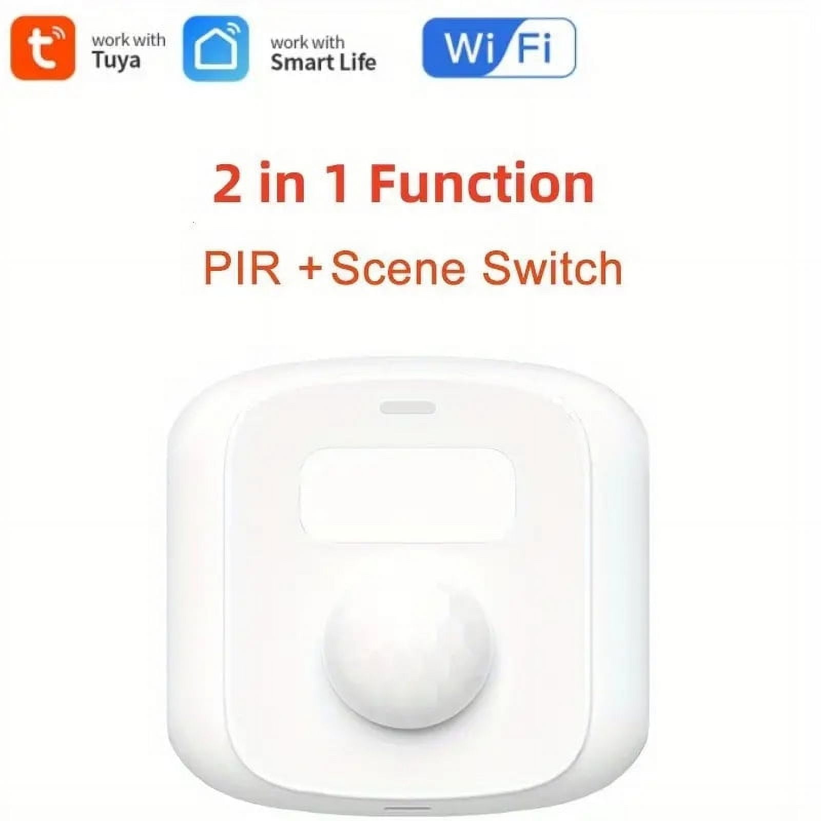 Zigbee Motion Sensor Light Switch, PIR Infrared Motion Activated Wall Switch with Ambient Light Level, Occupancy & Vacancy Selectable