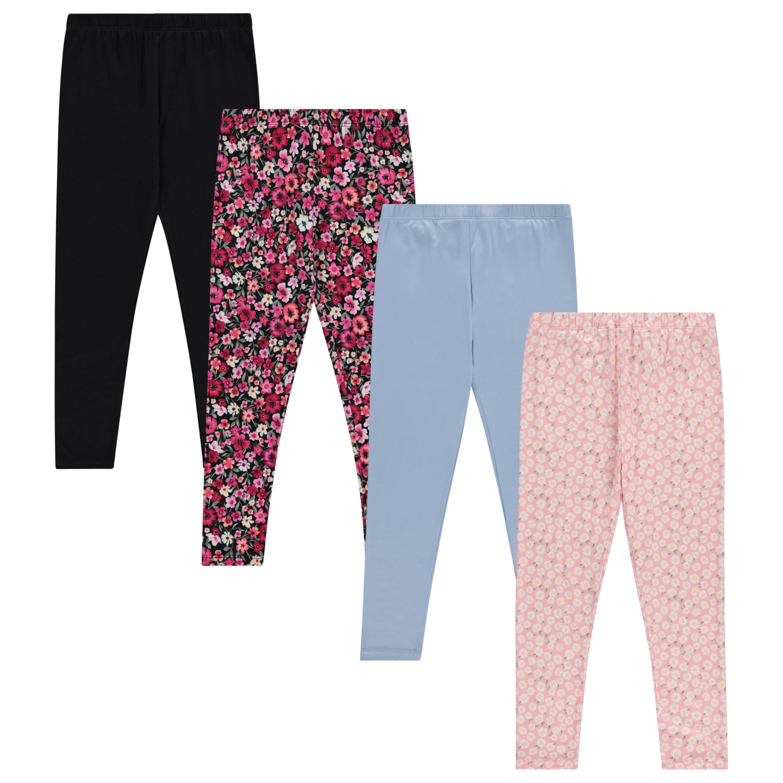 BTween Girls 4-Pack Leggings Assorted Colors Sizes 4-5 photo 1