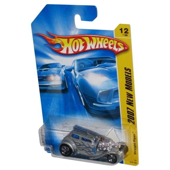 Hot Wheels 2007 New Models 12/36 Silver Straight Pipes Car 012/180