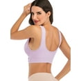 thumbnail image 6 of LELINTA Sports Bras for Women Lace Front Cross Side Buckle and Removable Pad Tank Top Yoga Sports Bra 1 or 3 Pack, 6 of 8