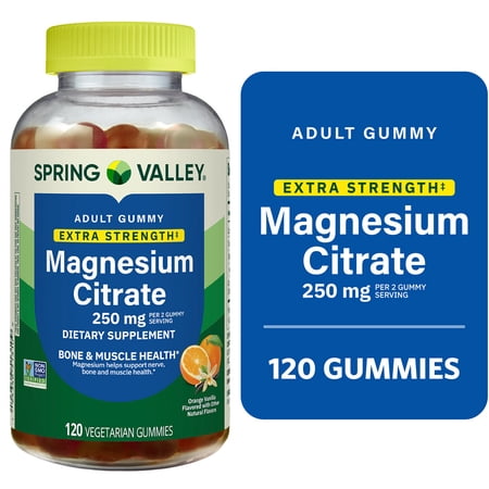 Spring Valley Extra Strength Magnesium Citrate 250MG 120 Count
