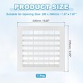 thumbnail image 2 of Uxcell 8 x 8 Inch Square Air Vent Cover, Plastic Air Return Grille Diffuser, White, 2 of 6