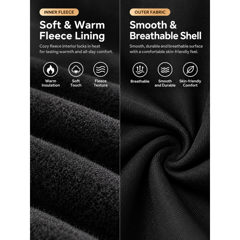 TELALEO Men's Fleece-Lined Thermal Underwear Set photo 6