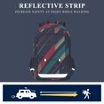 thumbnail image 5 of FORMRS Unisex School Backpack 17" Student Travel Bag with Laptop Compartment, Orange Abstract Lines, 5 of 7