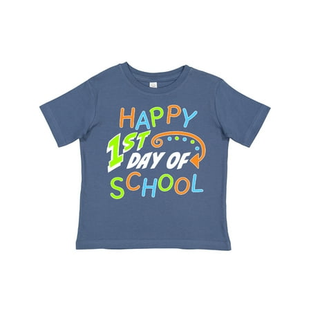 

Inktastic Happy 1st Day of School Gift Toddler Boy or Toddler Girl T-Shirt