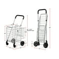 thumbnail image 4 of YYAo Grocery Shopping Cart, Utility Cart, Trolley Cart, Folding Shopping Basket Rolling Trolley with Adjustable Handle-Silver, 4 of 8