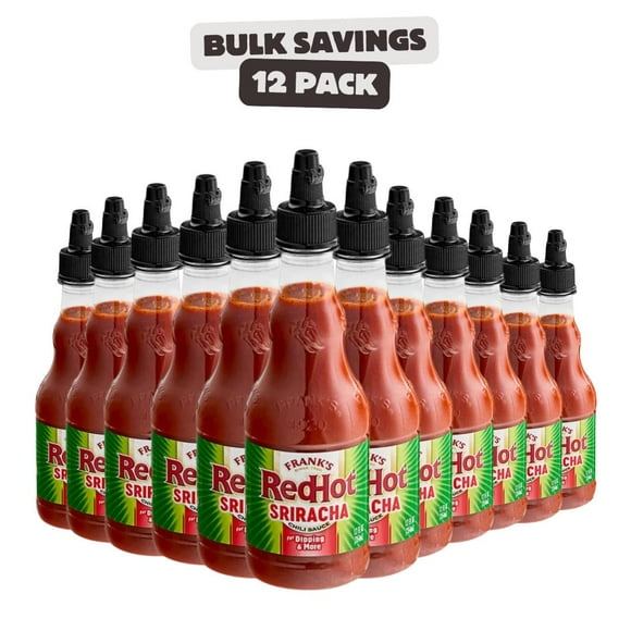 Frank's RedHot Sauce Sriracha Chili Bouteille Compressible de Table 12 oz. - 12/caisse