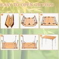 thumbnail image 4 of KingCamp Mesa plegable de bambú Mesa de camping ambiental con patas de aluminio de altura ajustable Mesas de campamento portátiles resistentes de 4 pliegues para viajes, picnic, fiesta, playa, 1-2 per, 4 of 5