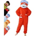 thumbnail image 2 of Big Mouth Monster Onesie Goofy Monster Onesie Plush Adult Pajamas, 2 of 8