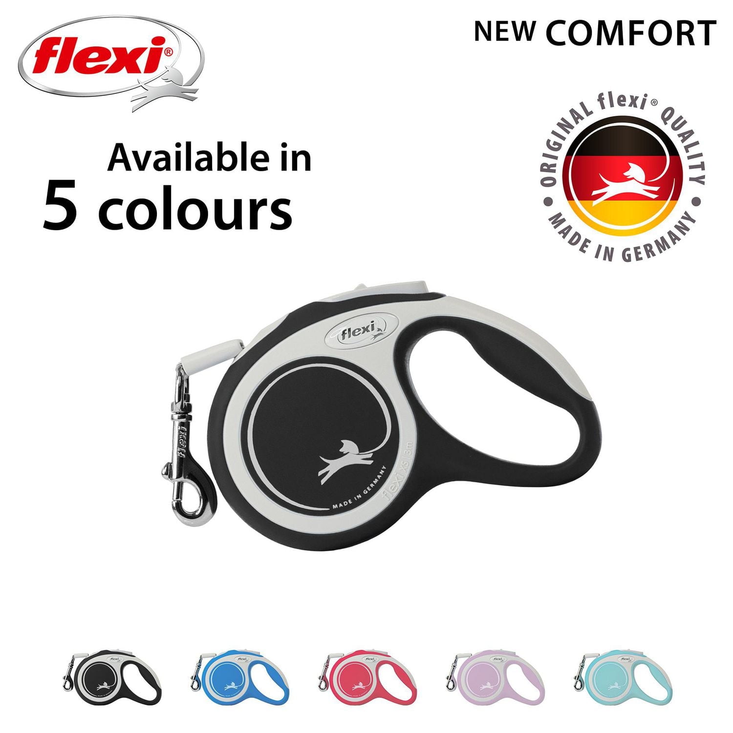 Flexi New Comfort Tape Retractable Dog Leash