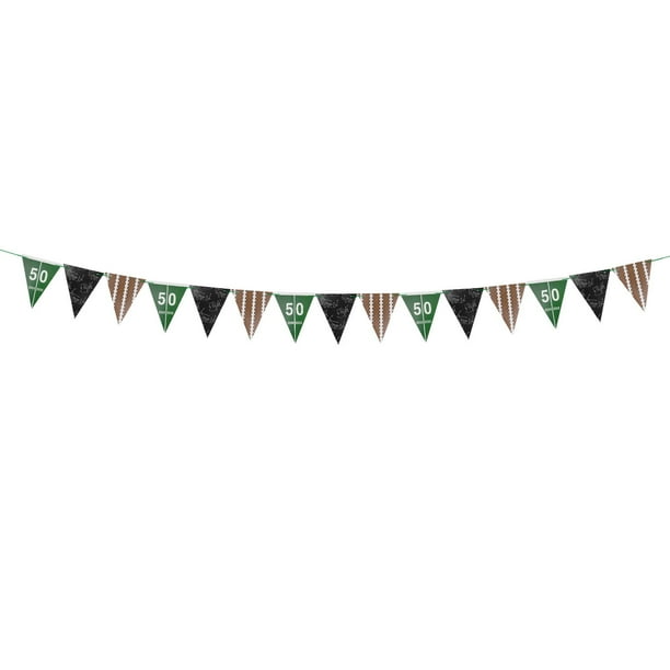 KAKOWELY Guirnaldas de banderines de fútbol y rugby, cuerdas colgantes para fiestas de bienvenida de niños, decoraciones para el hogar, banderas, decoración, suministros para fiestas