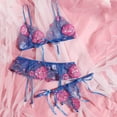 thumbnail image 7 of Fengqque 3Pcs Sexy Women's Pajamas Split Sexy Suit Underwear Sleepwear Set Lace Nightwear, 7 of 7