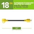 thumbnail image 2 of Leisure Cords RV Generator Adapter with 30 Amp 4 Prong Locking Male Plug to RV 30 Amp Female Standard Connector 18" (4-Prong), 2 of 11