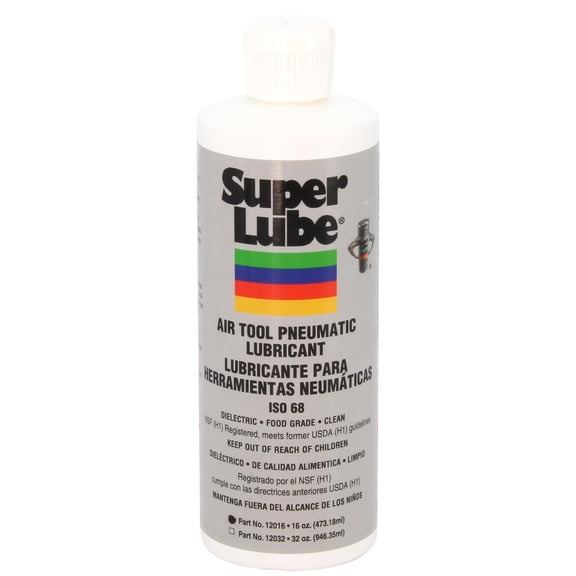 Super Lube 12016 Air Tool Lubricant, 1 pint Bottle, Translucent Clear