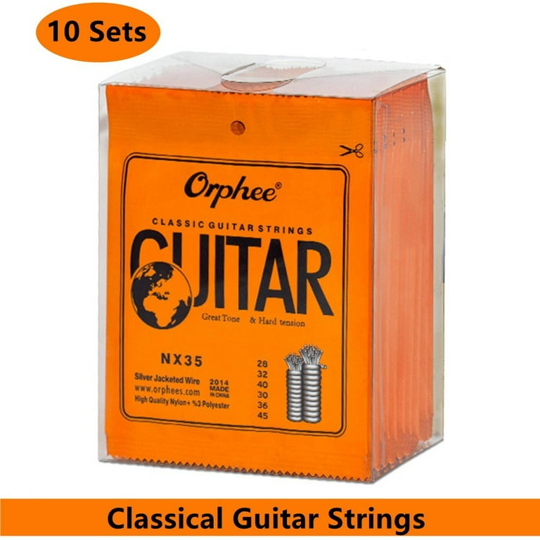 028-042 Classical Guitar Strings Clear String Identification