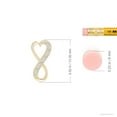 thumbnail image 3 of ANGARA Natural Pave-Set Diamond Infinity Heart Pendant in 14K Yellow Gold for Women (Size-1mm| Color-G| Clarity-VS2) | April Birthstone, Anniversary, Jewelry Gift for Women | Natural Diamond Necklace, 3 of 7