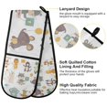 thumbnail image 2 of Yayeee Double Oven Mitt Kitchen Heat Resistant Baking 35" x7" Quilted Glove, Cute Animal, 2 of 6