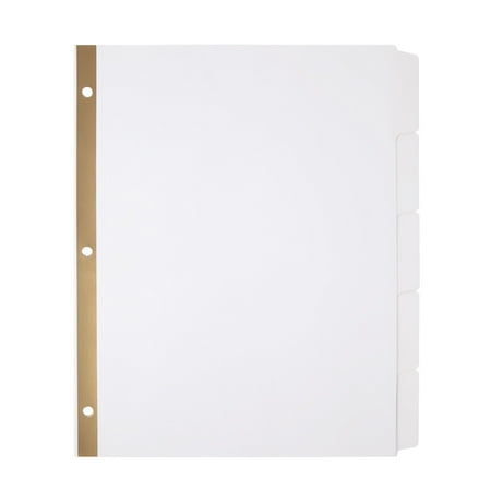 UPC: 0735854147846 | Office Depot Erasable Big Tab Dividers 5-Tab White Pack Of 2 Sets 3585478681