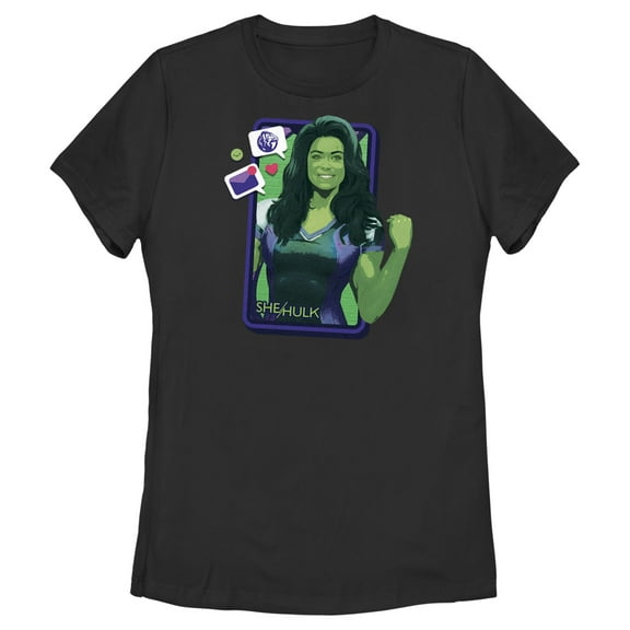 Women's She-Hulk: Attorney at Law Call From a Hero Graphic Tee Black Large