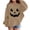 Brown, variant on Girls Oversized Hoodies Halloween Pumpkin Graphic Hooded Sweatshirts Teen Kids Cute Funny Pullover Tops Cotton Casual Fashion Sweater