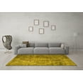 thumbnail image 3 of Ahgly Company Machine Washable Indoor Round Persian Yellow Traditional Area Rugs, 5' Round, 3 of 4