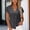 Dark Gray, variant on Women's Summer Denim V Neck Short Sleeve Asymmetric Button Top, Casual Loose Lightweight Blouse Tee Navy XL