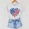 thumbnail image 5 of Cavosen 4th of July Clothes Women Plus Size 4th of July Short Sleeve Crew Neck Shirts American Flag Print Shirts Lady 2X Red White and Blue Casual Tops Patriotic Tunic Tees 2025 Patriotic Blouses, 5 of 6