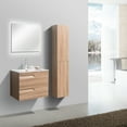 thumbnail image 3 of Eviva Joy 24" Maple Wall Mount Bathroom Vanity w/ White Integrated Top, 3 of 5