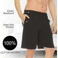 thumbnail image 2 of Men's 100% Cotton Lounge Sleep Pajama PJ Casual Shorts, 2 of 6