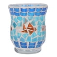 thumbnail image 2 of Mosaic Candle Holder, Blue Glass Candle Holder Fine Workmanship  For Home, 2 of 8