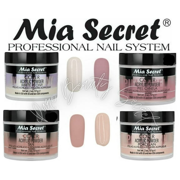 Mia Secret - COVER (WHITE PEONY PORCELAIN PIEL CANELA TAN) 2 oz x 4