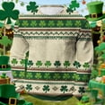 thumbnail image 2 of Camisa de día de San Patricio hombres de manga larga de manga larga cuello redondo Tops casuales para fiesta festival vacaciones viaje calle desgaste, tela de poliéster, lavado a mano en frío, 2 of 6