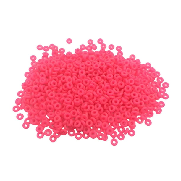 100 piezas de anillos de goma tapón para los encantos del espaciador de la cadena de la pulsera de cuentas de color rojo rosa Sunnimix Anillos de tapón de goma