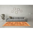 thumbnail image 3 of Ahgly Company Indoor Rectangle Abstract Orange Modern Area Rugs, 2' x 5', 3 of 4