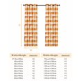 thumbnail image 6 of Fsddascl Orange Plaid Fall Blackout Curtains for Bedroom/Living Room, Thermal Insulated Kitchen Curtains, Thanksgiving Checkered Modern Buffalo Grommet Darkening Window Treatment Drapes 52"x84"x2, 6 of 6