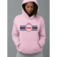 thumbnail image 2 of Slogan Amore Banner Hoodie Women -Image by Shutterstock, Female x-Large, 2 of 4