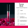 thumbnail image 2 of Aromi Magenta Red Liquid Lipstick | Long-Lasting, Vibrant Red Lip Color with Matte Finish (Neon Red), 2 of 15