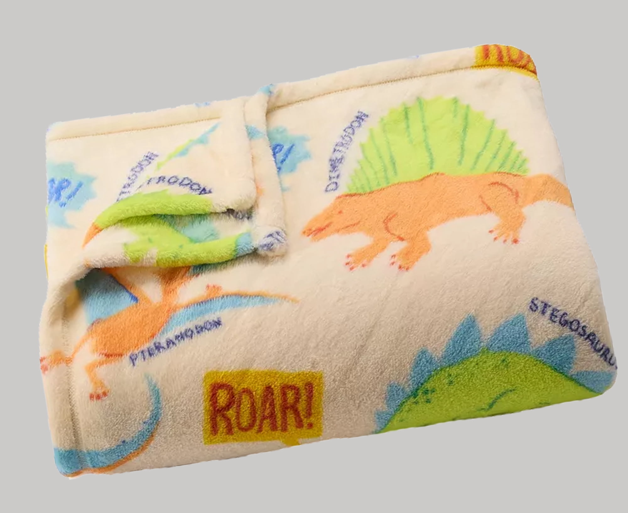 The Big One Plush Throw Blanket Dinosaur Multi-Color Super Soft Polyester 60 x 72 Child Boys