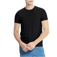 thumbnail image 2 of Men Shirts, Fashionable Men's Tight Fitting Drying Casual Round Neck Short Sleeved Top, 2 of 5