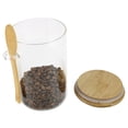 thumbnail image 3 of Glass Jars with Bamboo Lids and Spoon, Clear Airtight Can for Storing Sugar Coffee Bean Nuts Tea Salts, 3 of 7