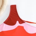 thumbnail image 4 of QHFBli Women's One Piece Swimsuit One Shoulder Bathing Suit Cutout Color Block Swimwear, 4 of 7