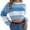 Blue, variant on LUOGENLI Womens Sweaters Cropped Women's Pullover Cropped Sweaters Loose Crewneck Long Sleeve Casual Knitted Fall Winter Sweater Tops Orange Size L
