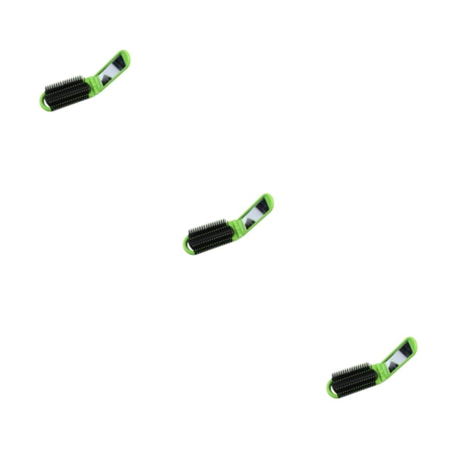 Guardurnaity Peine de viaje Espejo Cepillo de pelo plegable Tamaño de bolsillo de doble Peluquería Cuero cabelludo Mini estilo Car Purse Locker Type1 NO1
