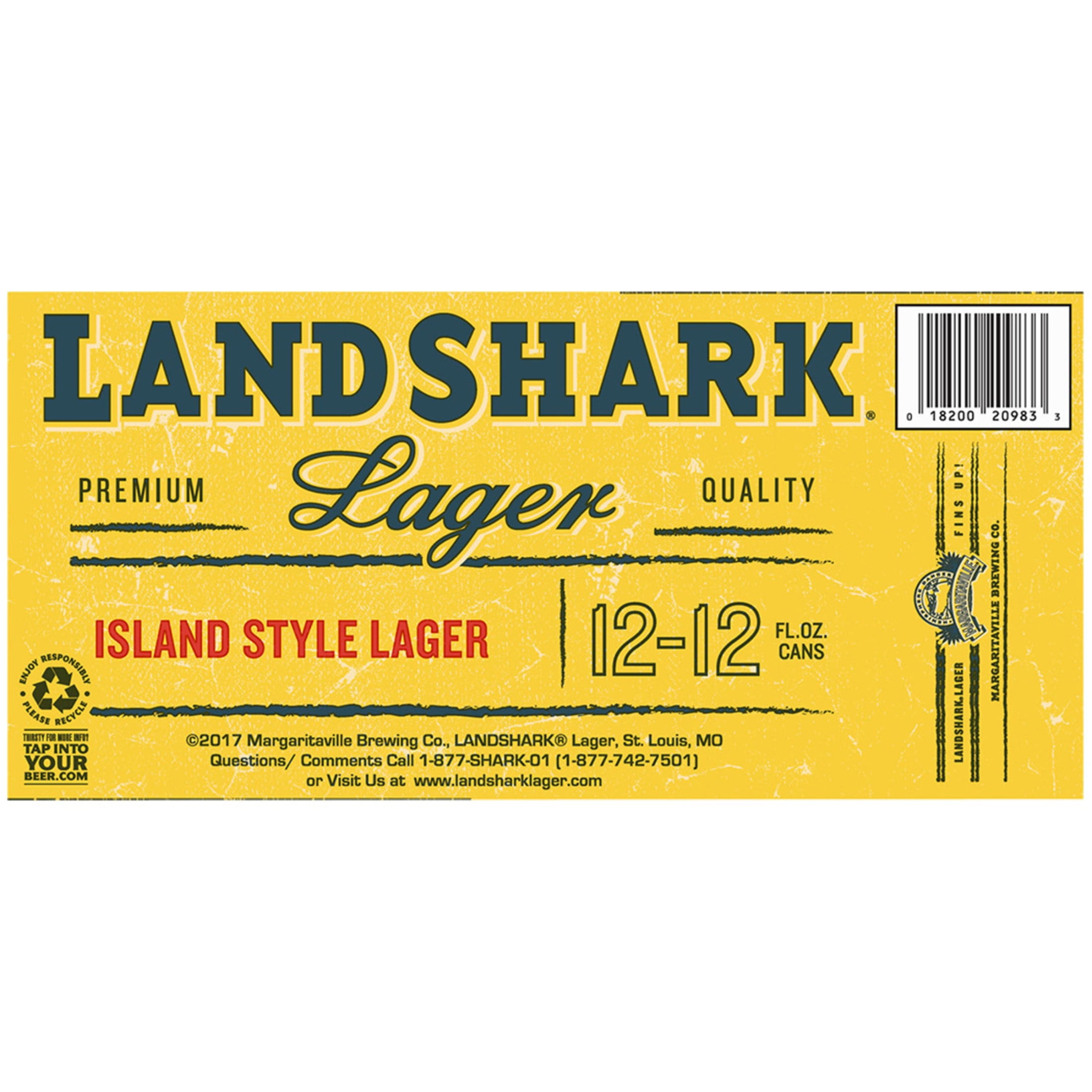 Landshark Island Style Lager, 12 Pack, 12 fl. oz. Aluminum Cans, 4.7% ABV
