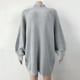 thumbnail image 2 of Gibobby Casual Suéter para Mujer, Suéter corto de cuello alto para mujer, suéter de punto acanalado(Gris,G), 2 of 5