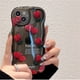 thumbnail image 1 of Funda de teléfono de silicona con diseño de flor de tulipán rojo, brazalete de corazón de amor para iphone 14 Pro Max 11 12 13 XR XS MAX, bonita funda de protección creativa Fivean unisex, 1 of 2