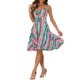 thumbnail image 4 of INSPIRAR CHIC Vestido de Verano para Mujeres con Escote en V, Nudo Frontal, Estilo Suelto, Tirantes Espagueti, Vestidos Midi XS Rosa Verde, 4 of 6
