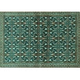 thumbnail image 1 of Ahgly Company Indoor Rectangle Persian Turquoise Blue Traditional Area Rugs, 8' x 12', 1 of 4